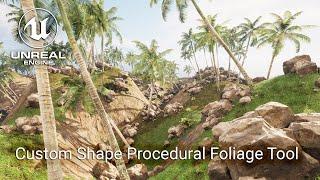 Unreal Engine 5 Custom Shape Procedural Foliage Tool Tutorial