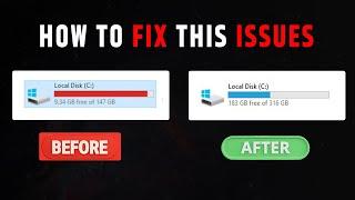 How to Fix : C Drive Red problem in windows | c drive is full how to free up space | Laptop and Pc