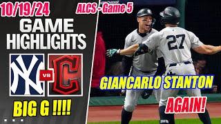 NY Yankees vs Guardians [ALCS] Game 5 [STANTON HOME RUN !] Innings [5th + 6th] | MLB Playoffs 2024