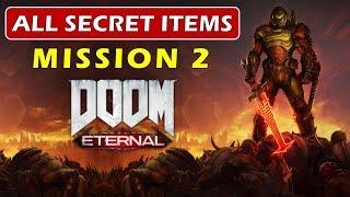 Mission 2: Exultia - All Secret Items and Extra Life Location | DOOM Eternal (Collectibles Guide)