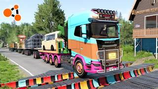 Trucks VS Road Challenge #24  BeamNG.drive | Beamng Crashes TV