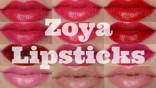 Swatches | Zoya Lipsticks