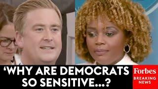 WATCH: Doocy Interrogates KJP About Talking Points Being Circulated to Dems About Harris & Border