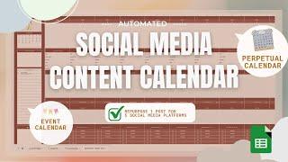  2023-2024 Social Media Content Planner Google Sheets Template + Holiday Calendar + Event Tracker