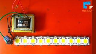 HOW TO MAKE LED light USING 12 VOLT 1AMP POWER SUPPLY | Makelogy