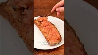 Spanish Pan com tomate #simplerecipe #veganrecipes  #toast #spanish #tapas #cooking #breakfast #food