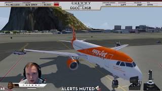 [P3D v4.1] Gibraltar RNAV (RNP) Approach | Easyjet A320 at LXGB