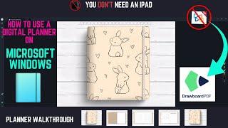 How to use a Digital planner with Microsoft Windows device. Surface pro. surface go.  PC desktop.