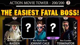 MK Mobile. I Beat FATAL Action Movie Tower Battle 200. This Was SO EASY!