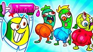 Zombies Turns into a VEGETABLE?! Funny Transformation Challenge by Avocado Couple