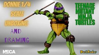 NECA 1/4 Scale Donatello Figure: 1990 Live-Action TMNT Unboxing & Review