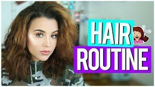 HAIR ROUTINE | HOW I STYLE MY THICK FRIZZY HAIR!
