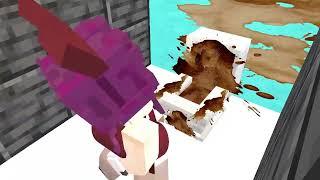 purple hair girl has diharrea