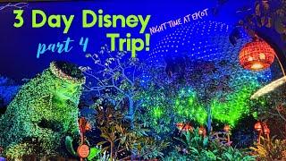 Walt Disney World 3 Day Trip Part 4 Epcot Night Time Fun