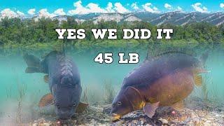 Catching 45 lb carp underwater with sonar (Deeper)