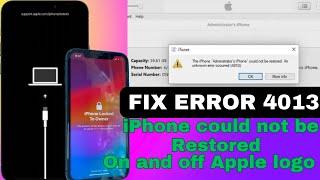 The iPhone Phone could not be restored. An unknown error occurred(4013) iPhone 11 on and off,fixed