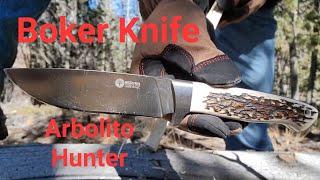 Boker Arbolito Stag Hunter Knife Review. N695 Steel. Made in Argentina.