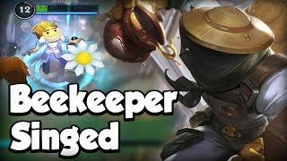 BEEKEEPER SINGED GAMEPLAY - BUILD & RUNES - WILD RIFT