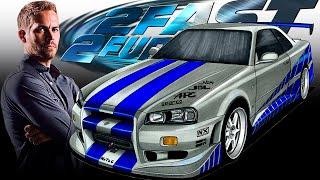 Рисуем Nissan Skyline GT-R R34 из 2Fast2Furious | How to draw Nissan Skyline GT-R R34 | Skyline R34