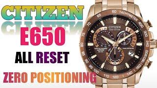 Citizen Eco-Drive E650 Radio Controlled watch All Reset and Zero positioning #watchservicebd