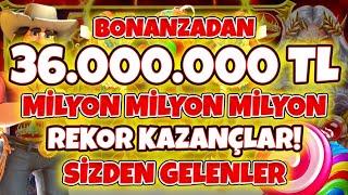 Slot Oyunları  Sizden Gelenler  Bonanzadan 36 MİLYON TL Rekor Ödeme | Büyük Kazançlar | MAX WİNLER