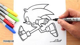 How to draw SONIC The Hedgehog Running (step by step)