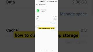 how to clear whatsapp storage #howto #whatsapp #androidtutorial #android #androidapps