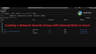 Creating a Network Security Group with Inbound Rules in Azure