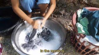 Washing my clothes - Countryside life