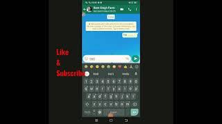Whatsapp messages send inter key|| whatsapp tricks