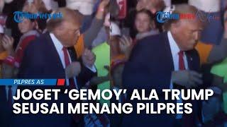 Gaya Joget 'Gemoy' Donald Trump  seusai Menang Pilpres AS 2024, Mirip Prabowo?