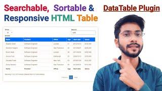 Creating a Searchable, Sortable HTML Table using DataTables Plug-in for Jquery