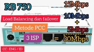 The most complete setting for Mikrotik 3 ISP load balancing, PCC Failover mode, Bridge mode