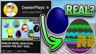 Roblox egg hunt 2021 got leaked...