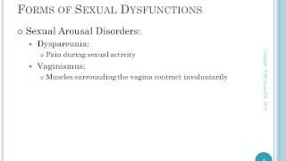 Sexual dysfunctions