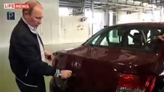 Владимир Путин тестирует новую Lada Granta