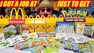 CARL GOT A JOB AT MCDONALDS JUST TO GET THE ENTIRE NEW POKEMON CARD HAPPY MEAL COLLECTION!