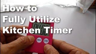 How to Operate Digital Kitchen Timer Minute Second Count Up Countdown