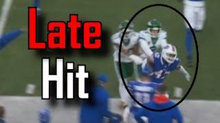 Aaron Rodgers flagged for a late hit | New York Jets Vs Buffalo Bills