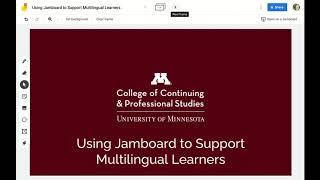 Using Jamboard to Support Multilingual Learners