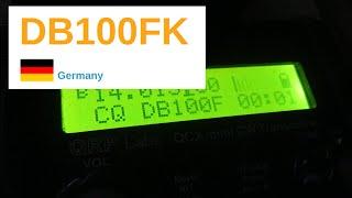 DB100FK QRP CW indoor QSO 14 MHz комнатная антенна 5W