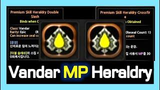 Finally released, Vandar MP Recovery Skill Heraldry / Dragon Nest Korea (2023 January)