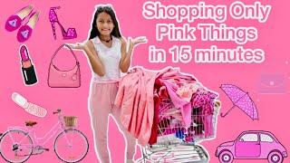 Shopping Only Pink Colour Things In 15 minutes Challenge || aman dancer real