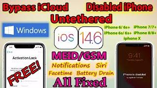 Free iCloud Bypass iOS 14.6/14.7 iPhone 5s - X GSM/Meid Fix All Notification/Facetime/Siri Window