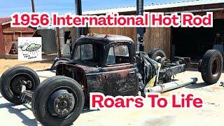 1956 International Custom Hot Rod: Little Jewel Roars To Life A Little Too  *Easily*  