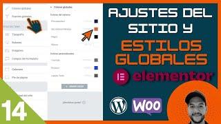 Ajustes del Sitio y ESTILO GLOBAL con Elementor Pro | Curso TIENDA VIRTUAL 2023 Video #14