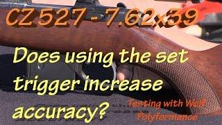 CZ-527   Does the set trigger increase accuracy? Test 1 with Wolf Polyformance