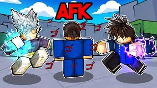 Pretending to be AFK with DEATH COUNTER in The Strongest Battlegrounds