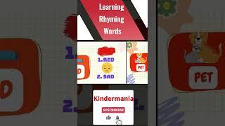 Learning Rhyming Words. #shorts