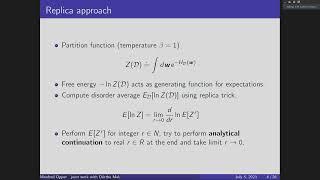 Replica method with approximate inference